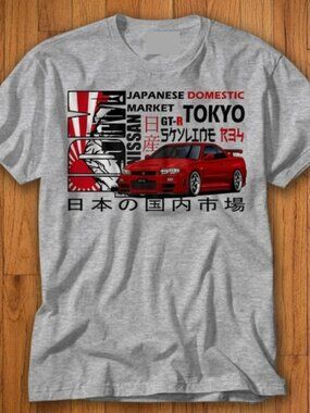 Nissan Skyline R34 Tokyo Japan JDM Car T-Shirt